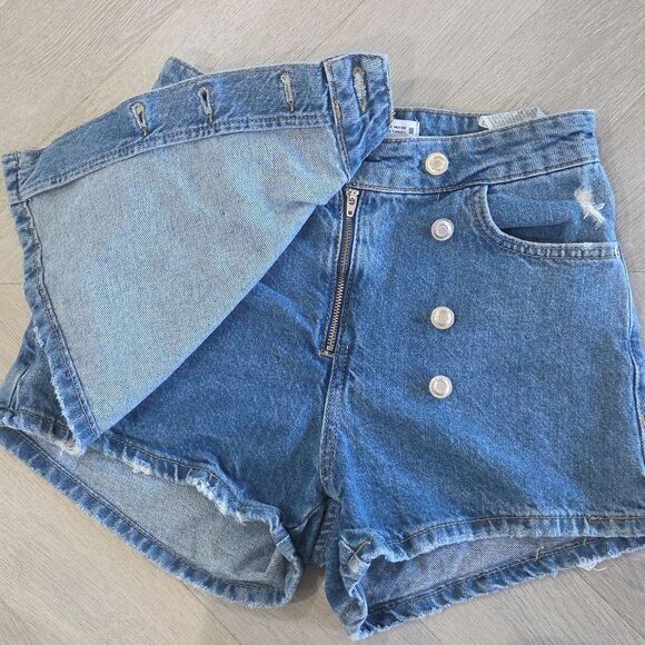 ZARA Z1975 WRAP DENIM SKORT, SIZE XS - Picture 3 of 5